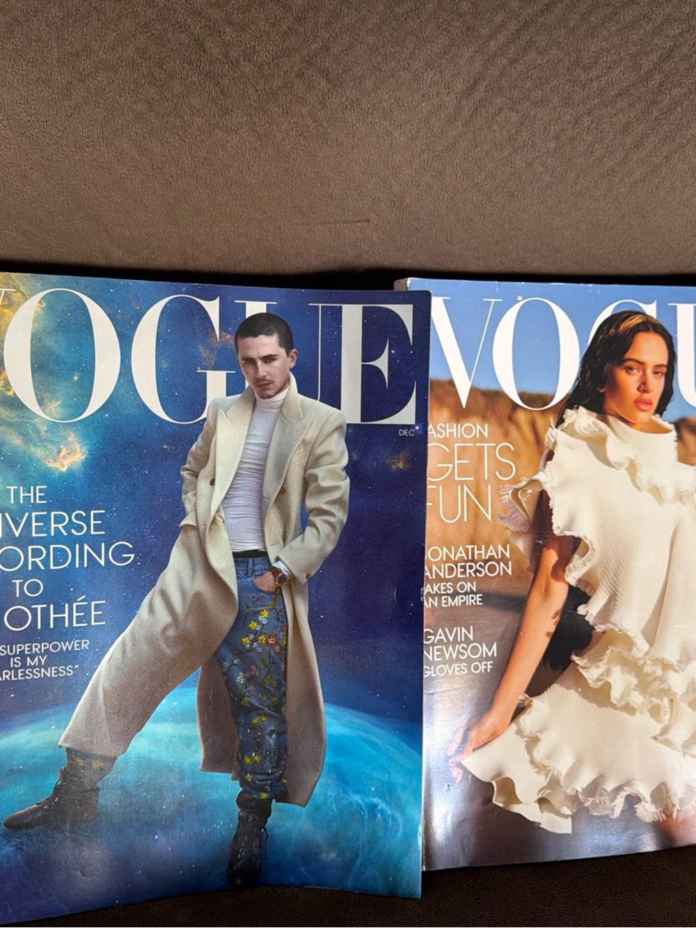 2 vogue magazine December 2025 and spring 2026